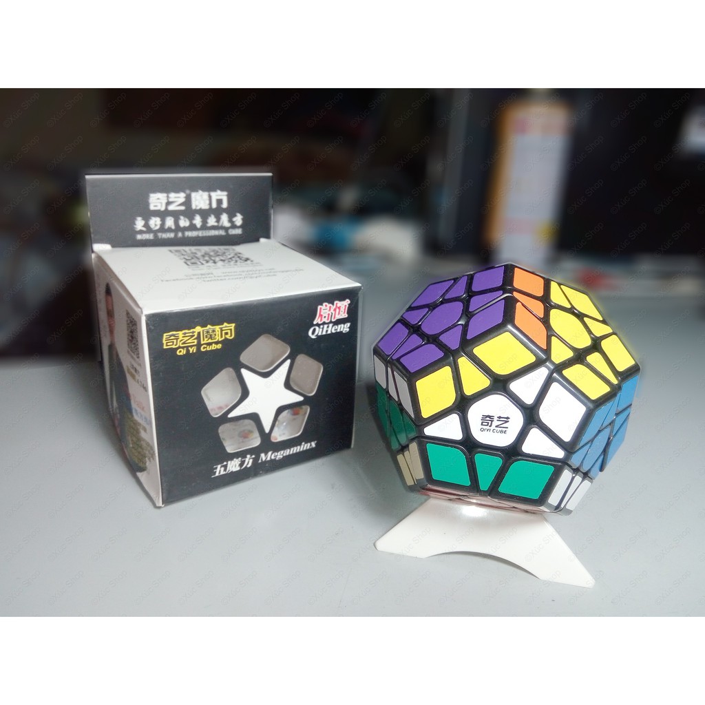 Rubik QiYi Megaminx QiHeng 12 mặt - Viền đen - Sticker