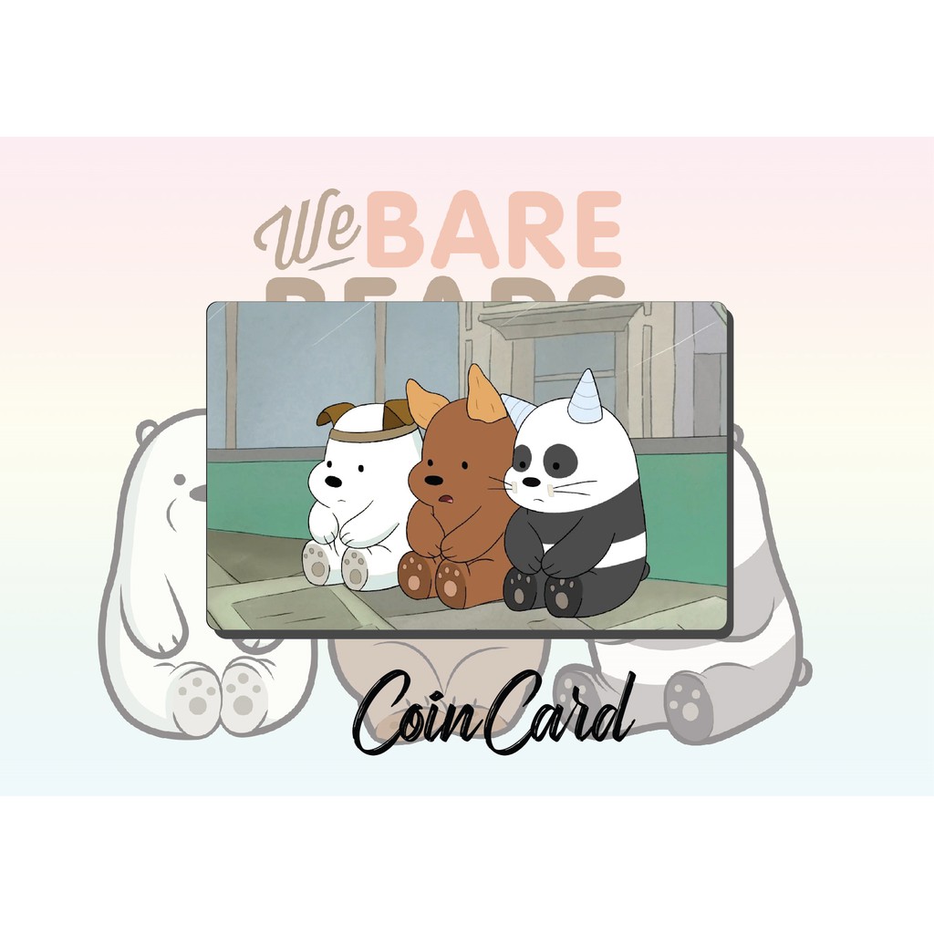 "WE BARE BEARS" 🐻🐼 ( Decal dán Thẻ ATM, debit, thẻ từ, thẻ chung cư, bảo vệ thẻ) | Dán thẻ ATM COINCARD