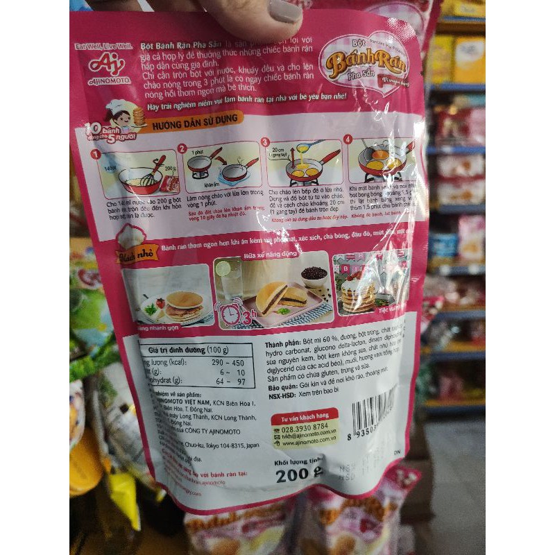 Bột bánh rán pha sẵn ajinomoto