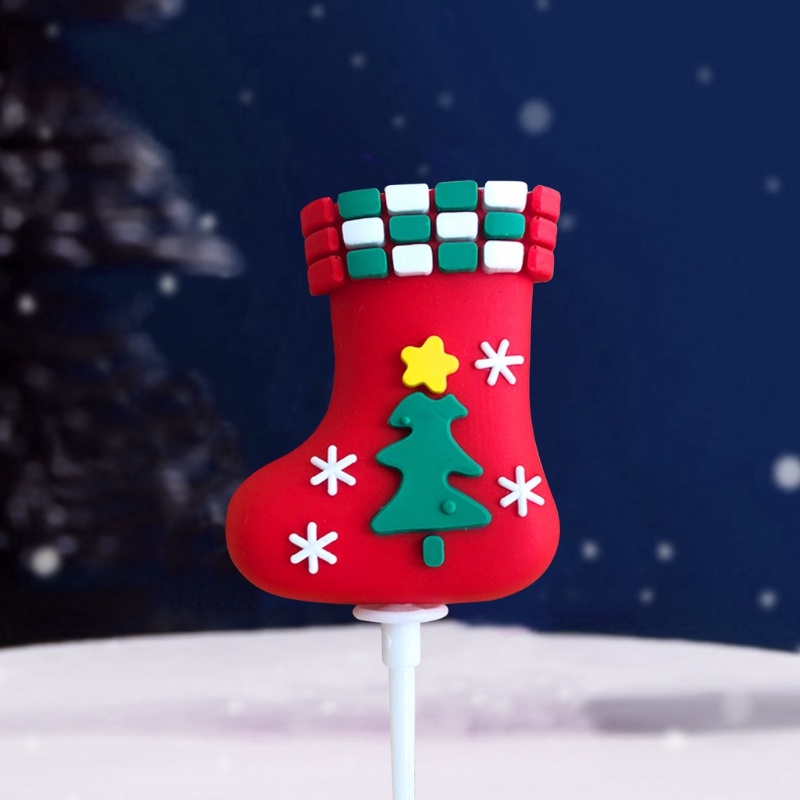 Que Cắm Trang Trí Bánh Kem Hình Giáng Sinh / Ông Già Noel / Tuần Lộc / Người Tuyết