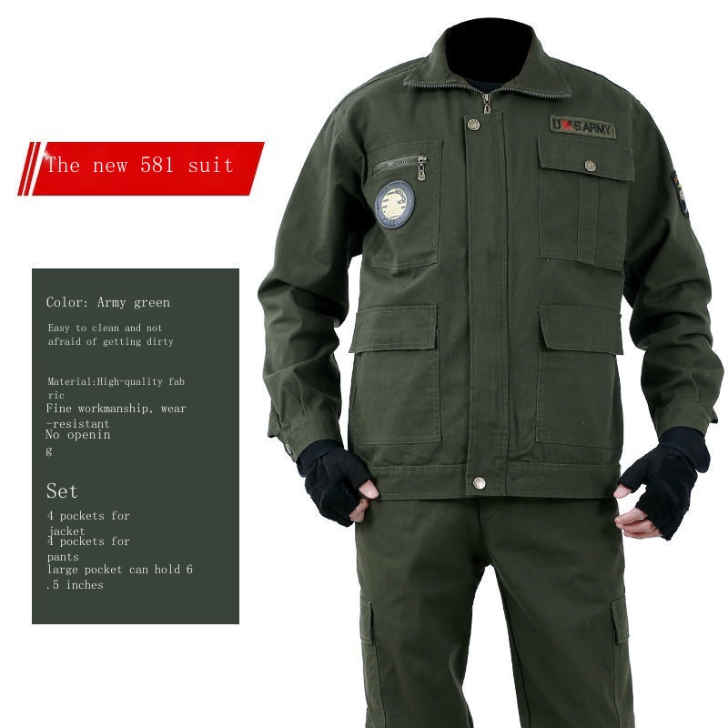 Bộ Đồ Lao Động Dày Dặn Chống Bỏng Thời Trang Xuân Thu Cho Nam