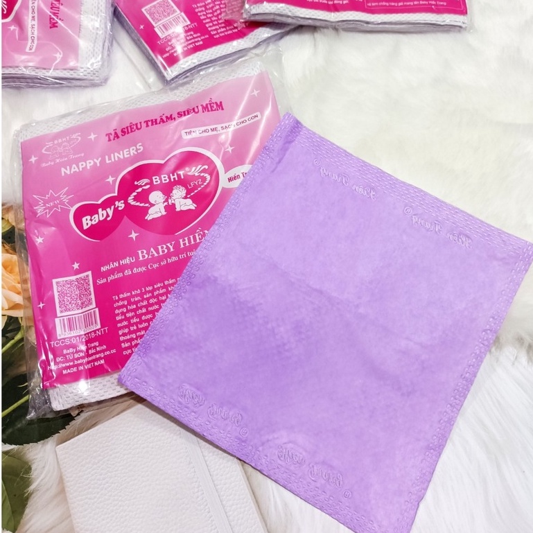 Lót phân xu tím cho bé bịch đại(14-15 miếng)