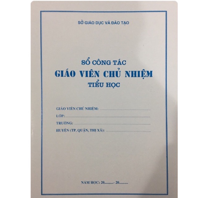 Sổ công tác giáo viên chủ nhiệm tiểu học