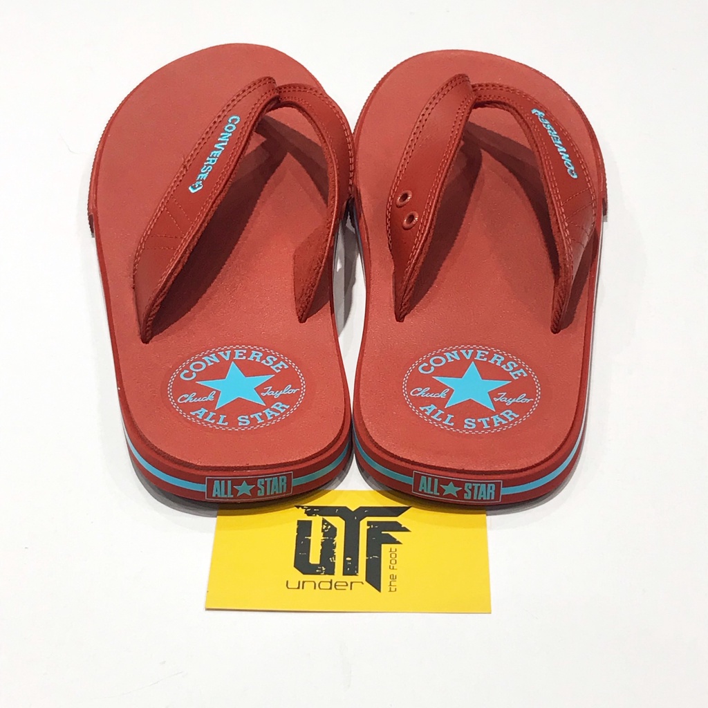 Dép converse đỏ quai da chính hãng