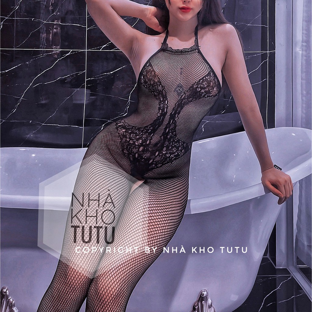 Bộ đồ ngủ liền thân ren lưới siêu co giãn L153 Nhà Kho TuTu | BigBuy360 - bigbuy360.vn