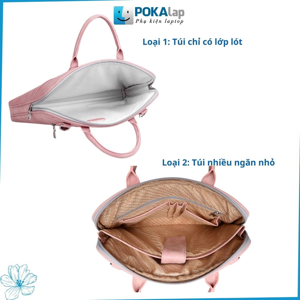 Túi chống sốc laptop, macbook JQmei POKA41 chất liệu da PU cao cấp, sang trọng, chống thấm nước 13/14/15 inch – POKALAP