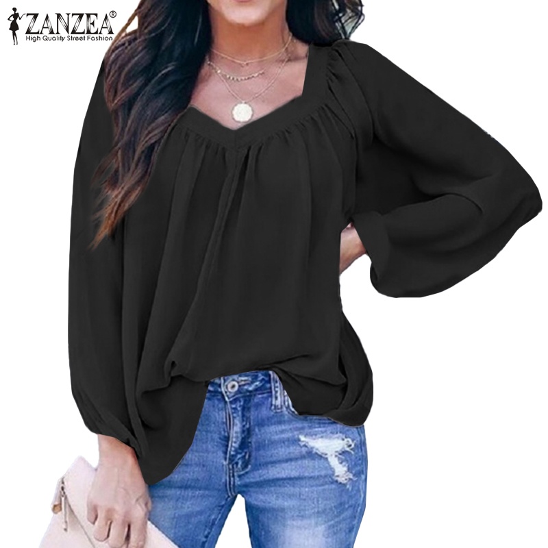 Áo Zanzea tay dài thắt nơ sau lưng thời trang dành cho nữ