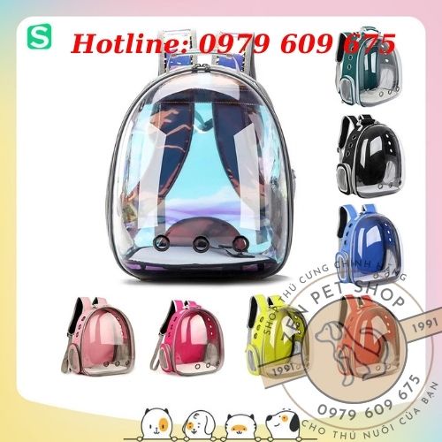 (SIÊU RẺ) Balo vận chuyển chó mèo, thú cưng nhỏ nắp trong nhiều màu sắc, balo phi hành gia ( giao màu ngẫu nhiên )