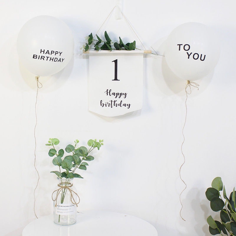 Cờ 1-9 Tuổi Bằng Vải Lanh Treo Trang Trí Tiệc Sinh Nhật Cho Bé 1-9 Tuổi