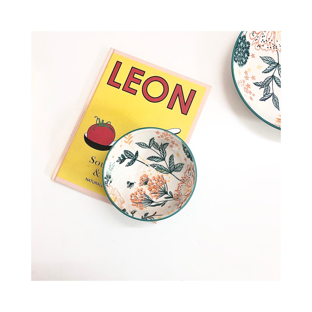 Bộ bát, đĩa cao cấp sứ làm vườn tươi mới