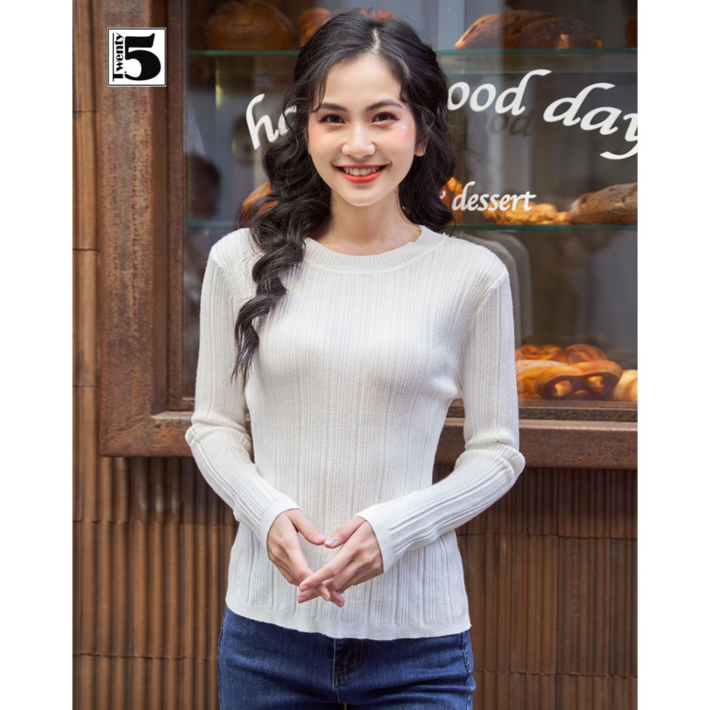 Áo len mỏng nữ cổ tròn dáng ôm giữ nhiệt Twentyfive 3920