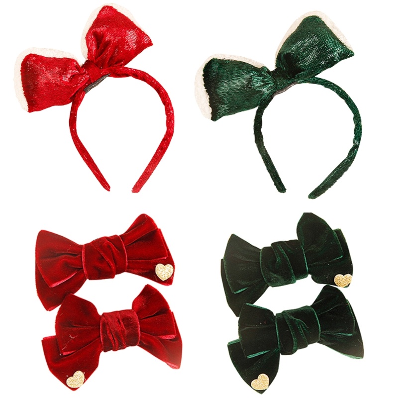 Kẹp Tóc Nơ Nhung Xinh Xắn Dành Cho Bé Gái