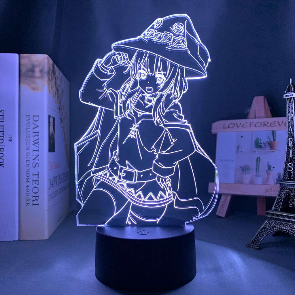 Đèn Ngủ Bóng LED Nhiều Màu Hình Nhân Vật Anime KonoSuba Megumin