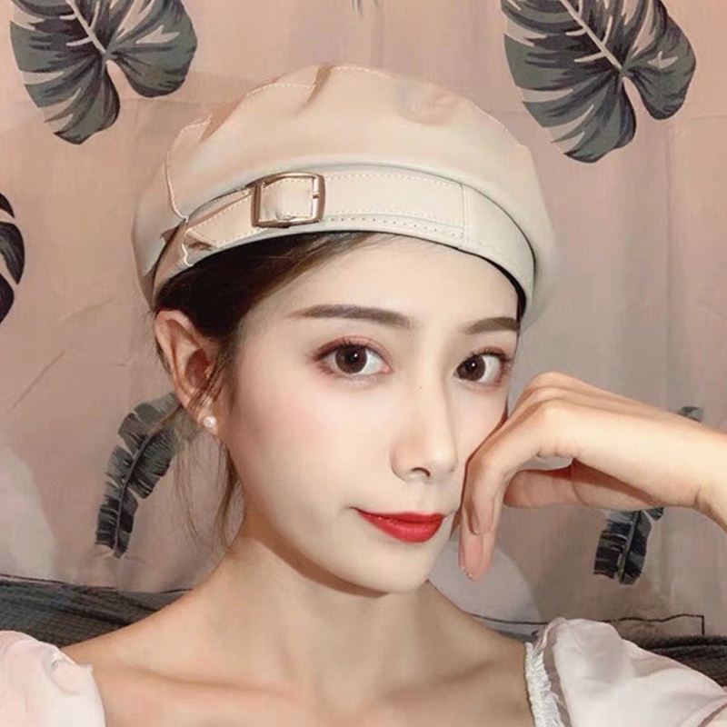 Mũ nồi, mũ beret nữ da hàn quốc thời trang