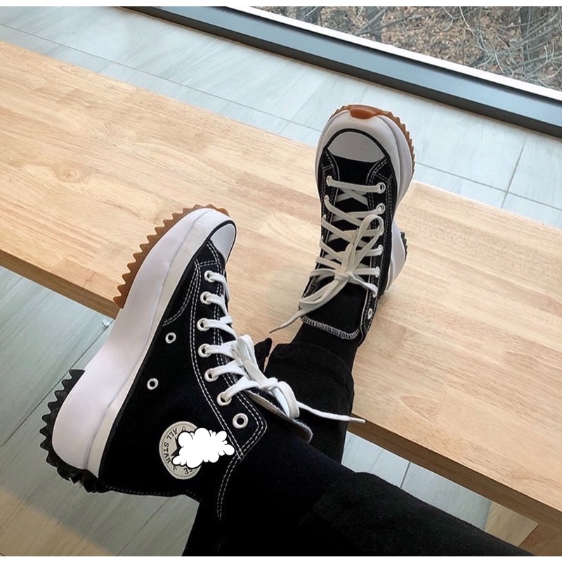 GIÀY THỂ THAO CAO CỔ C_V HIKE STAR CỔ ĐEN BẢN ĐẸP