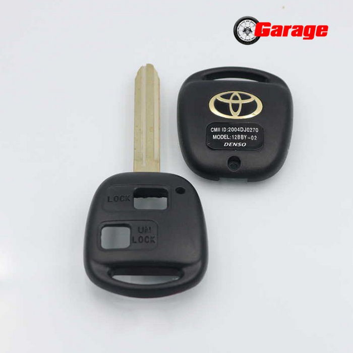 Vỏ chìa khóa Toyota Prado, Land Cruiser, Yaris 2 nút Type 2 chìa thẳng