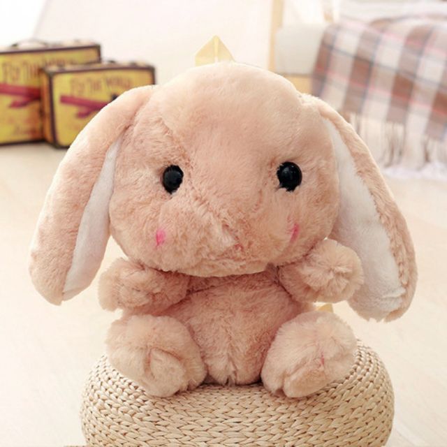 Balo thỏ bông gối ôm Cute 50cm 2 ngăn đựng (Hàng có sẵn)