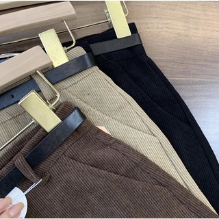 chân váy nhung kèm belt