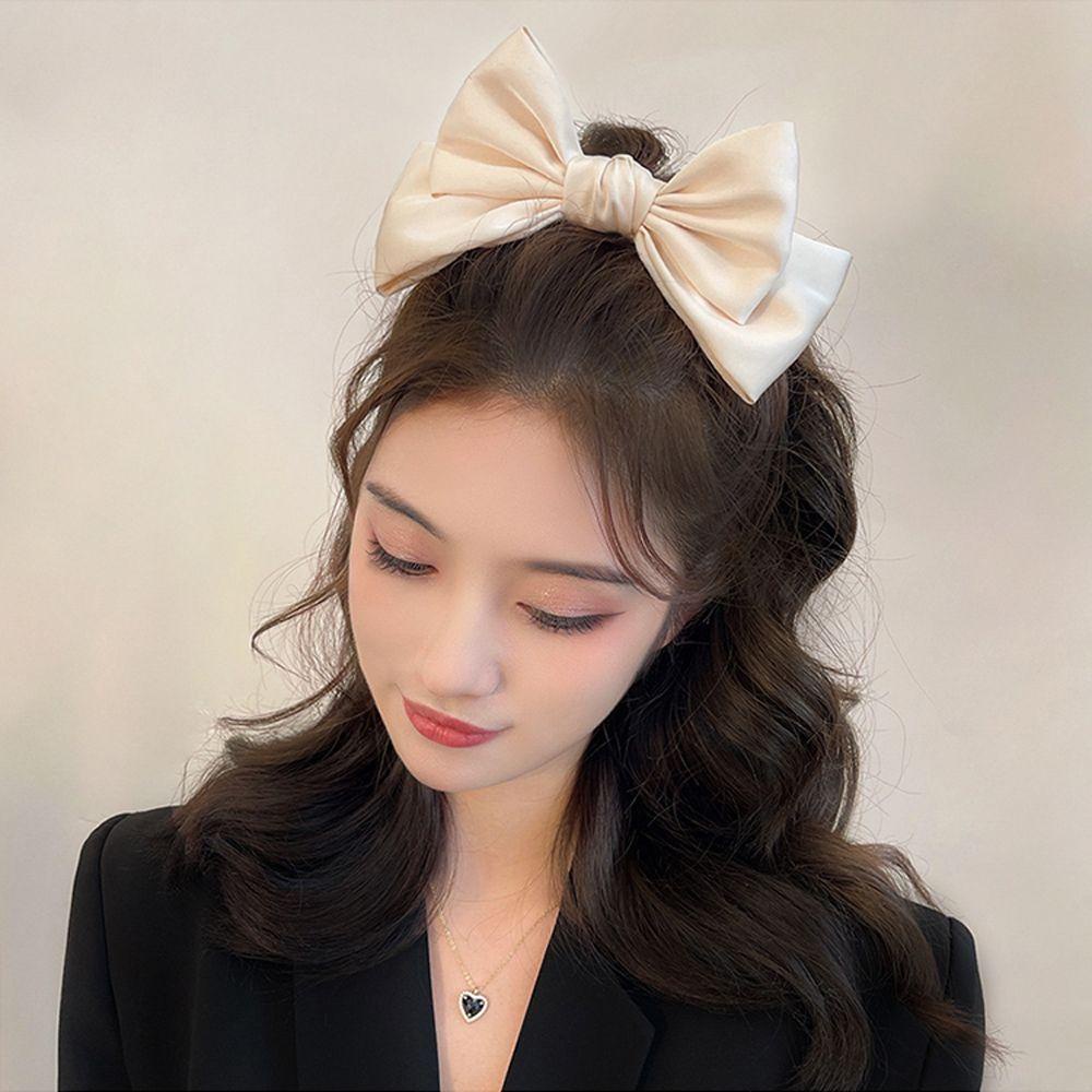 Kẹp Tóc Hình Nơ Cỡ Lớn Phong Cách Cổ Điển Thời Trang Mùa Hè Xinh Xắn Cho Nữ