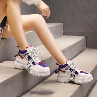 [ORDER] Giày nữ đế cao phối màu cá tính độc lạ siêu chất năng động ullzang 2019