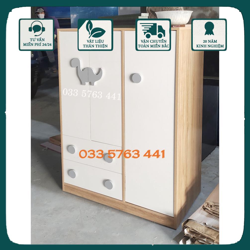 Tủ quần áo cho bé gỗ MDF phủ melamine chống nước kích thước 120x80cm inbox shop chọn màu