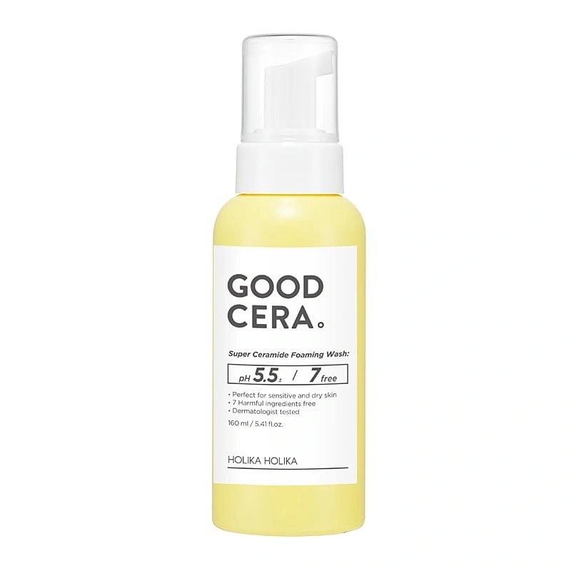 Sữa rửa mặt tạo bọt Hàn Quốc Holika Holika Good Cera Super Ceramide dưỡng ẩm tăng đàn hồi tái tạo da 160ml - 7136