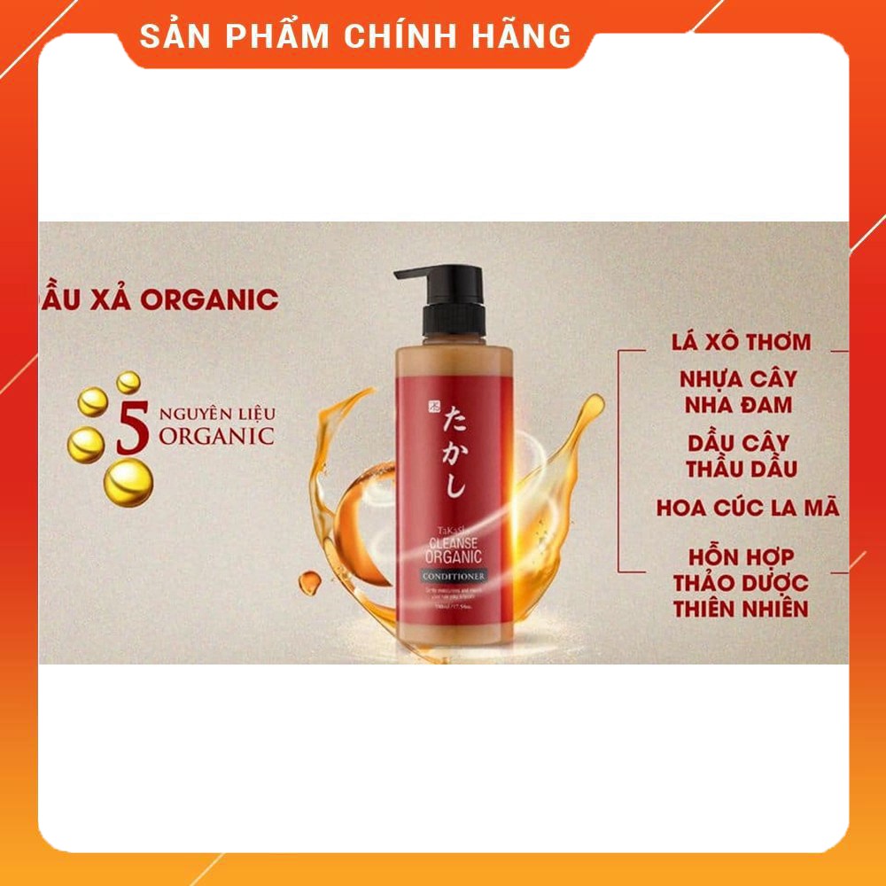 Dầu Xả Organic Takashi - Mỹ Phẩm Sạch Nhật Bản TAKASHI