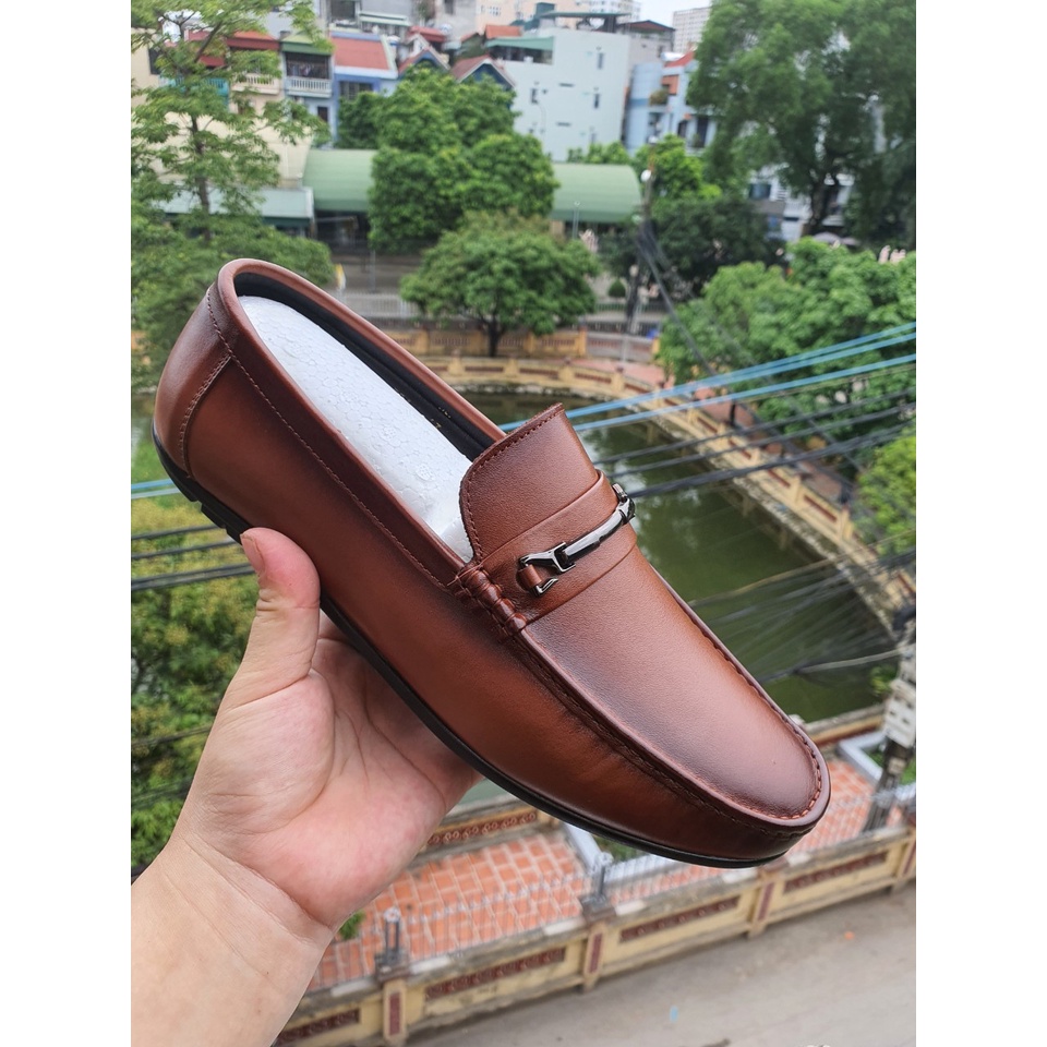 Giày mọi, giày lười nam  có loại big size cỡ lớn 44 45 46 47 48 cho chân to chất da bò thật 100%, bảo hành 2 năm