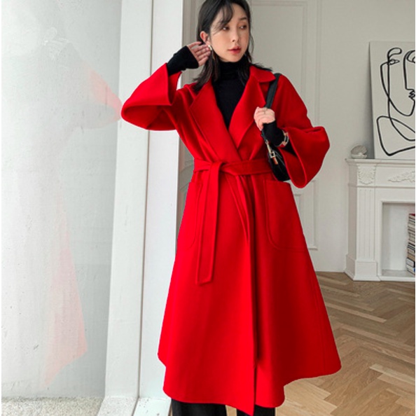 Áo choàng cashmere cao cấp dáng dài thắt đai thời trang sang trọng quý phái phong cách hàn trẻ trung. hàng QC KCC1009 | BigBuy360 - bigbuy360.vn