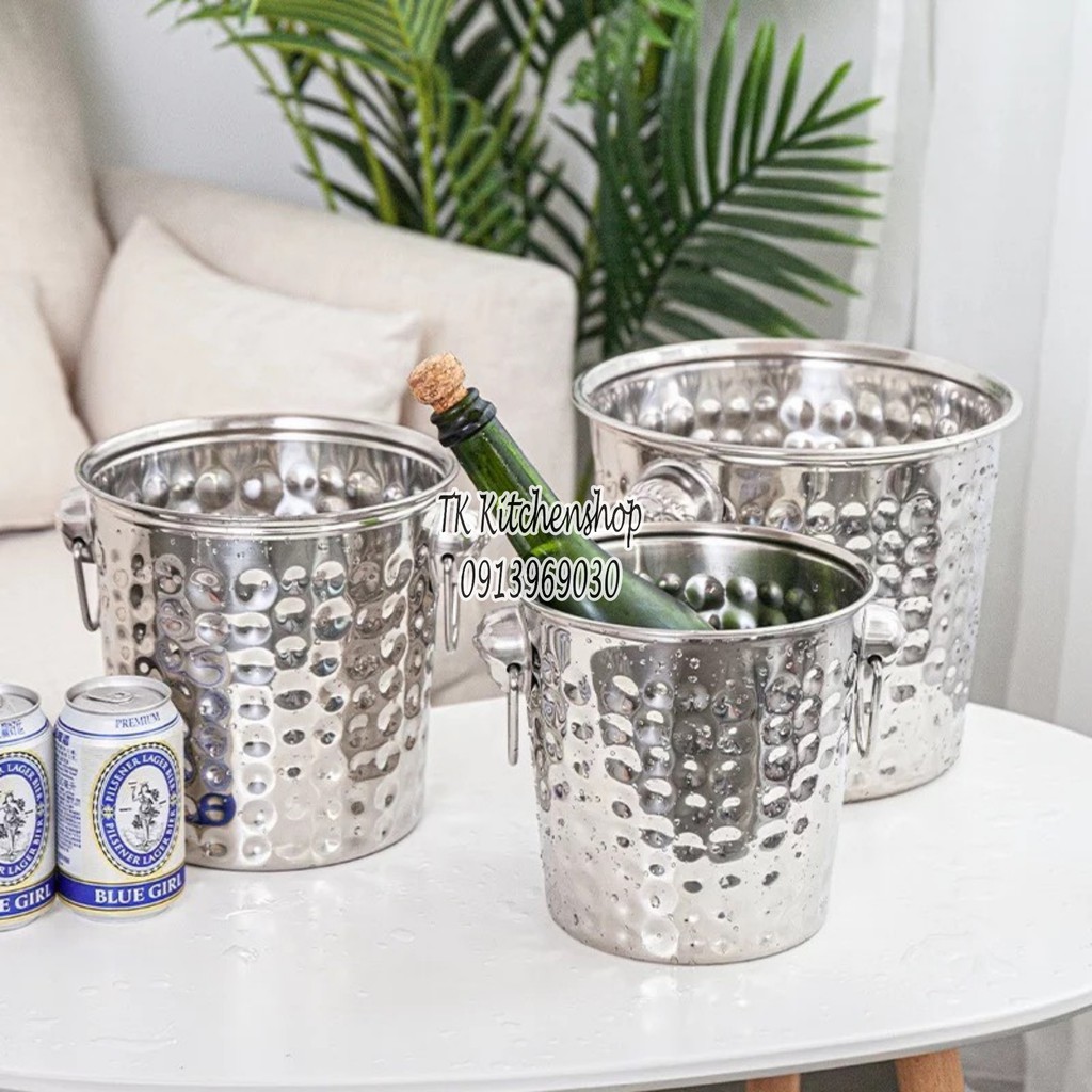 *SIÊU GIẢM GIÁ* Xô ngâm rượu vang bằng inox (vân gò) 3L.6L.9L