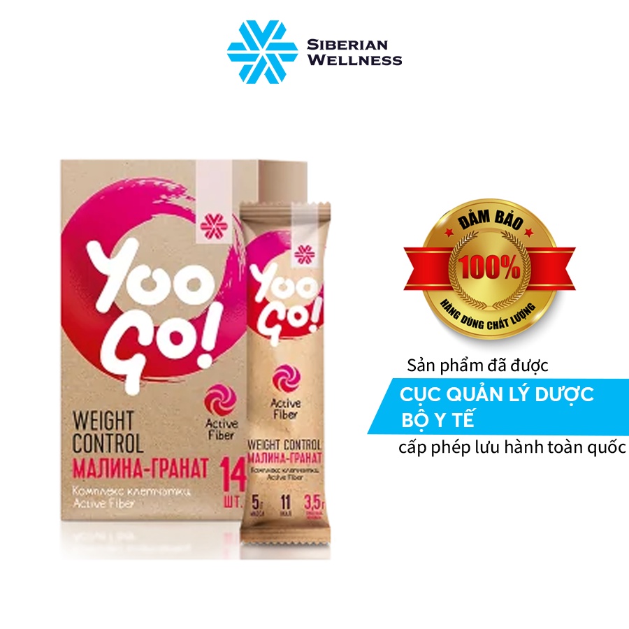 Thực phẩm hỗ trợ giảm cân YOO GO WEIGHT CONTROL - Giúp giảm cảm giác thèm ăn - Vị phúc bồn tử - Siberian Wellness