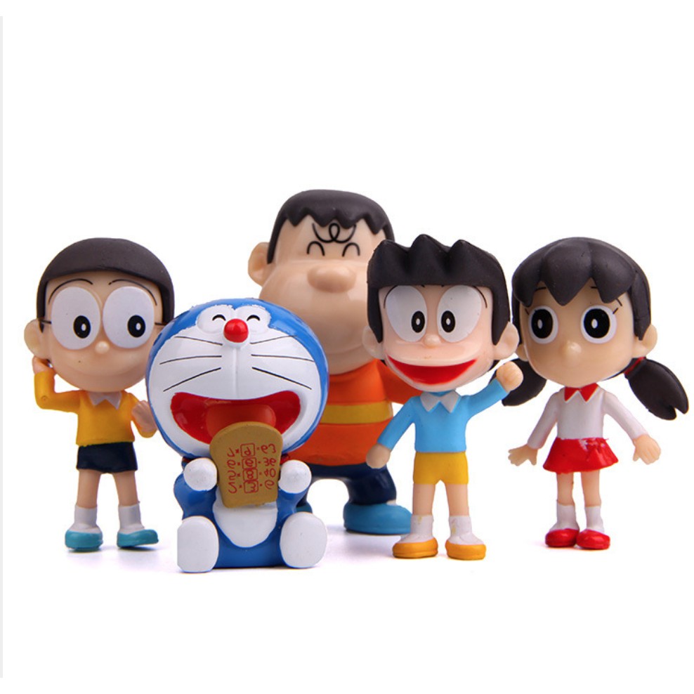 (Sẵn VN) Bộ 8 mô hình các nhân vật trong Doremon Đôrêmon (Doraemon)