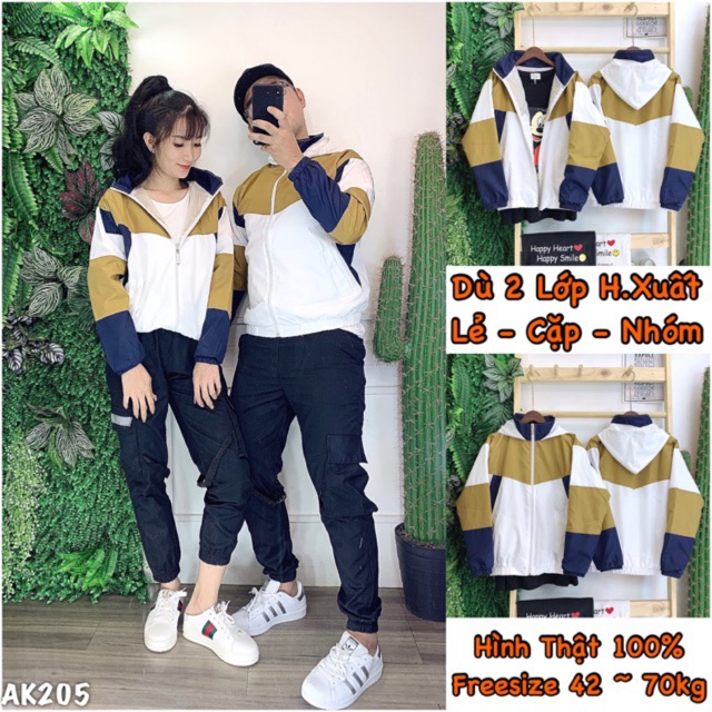 [ Mã FAMAYWA giảm 10K đơn 50K] 🔥𝐆𝐈𝐀́ 𝐒𝐈̉🔥205 Áo Khoác Dù Couple Trắng Mặc Cặp Siêu Đẹp (Video,Hình Thật)