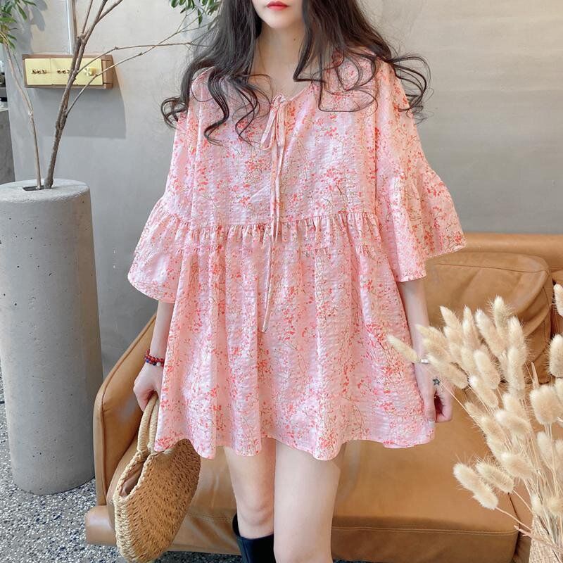 Áo Sơ Mi Tay Ngắn Dáng Rộng Thời Trang Mùa Hè Xinh Xắn Cho Nữ