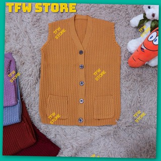 Áo len gile cộc tay (dày) trung niên cho người lớn tuổi, người già, cho bà, cho mẹ - Made in VN