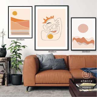 ✴️ Bộ tranh trừu tượng tone màu pastel treo nội thất siêu hot tặng đinh treo 3 chân [H029]