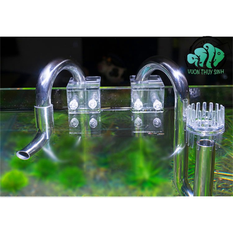 Ống IN OUT INOX MUFAN chính hãng fi16 (đầu out xoay chỉnh dòng, có lọc váng)