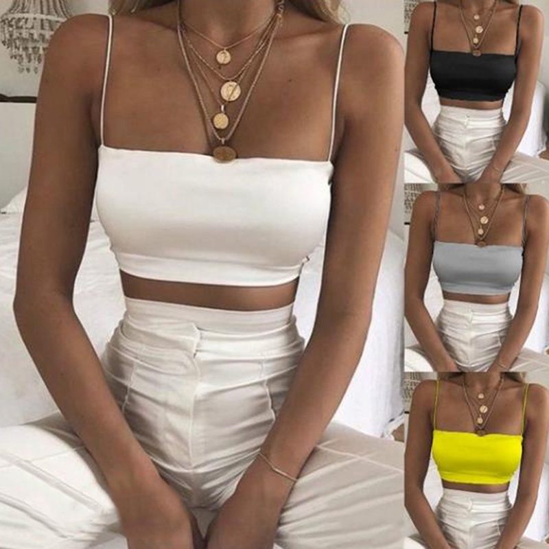 Áo Lót Croptop Không Tay Nhiều Màu Sắc Thời Trang Quyến Rũ Cho Nữ | BigBuy360 - bigbuy360.vn