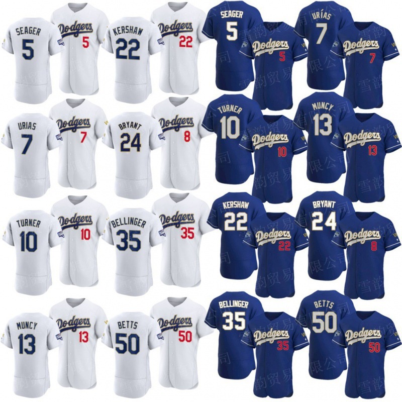 Áo Đồng Phục Bóng Chày MLB Dodgers Jersey5 35 22 50 Champion Jersey 24 Kobe vn