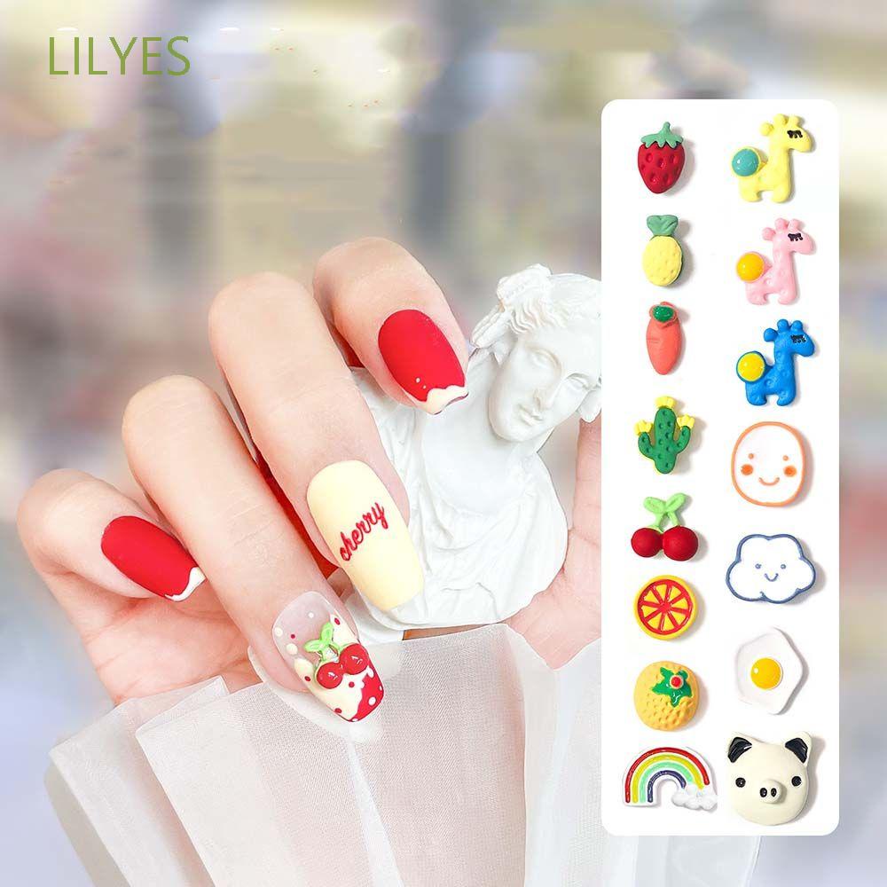 [Hàng mới về] Phụ kiện đính móng trang trí nghệ thuật kiểu dáng hoạt hình độc đáo 3d dễ thương diy