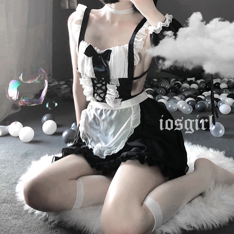 Tặng kèm chip - Bộ cosplay cô hầu gái sexy cao cấp 1449