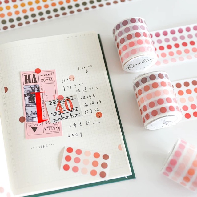 Cuộn stickers chấm tròn (basic dot tape) tiện lợi