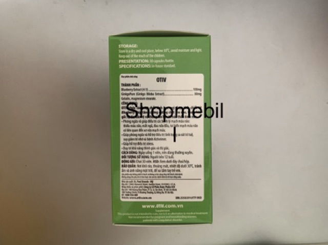 Viên uống Otiv cải thiện mất ngủ, đau đầu, tăng cường trí nhớ | BigBuy360 - bigbuy360.vn