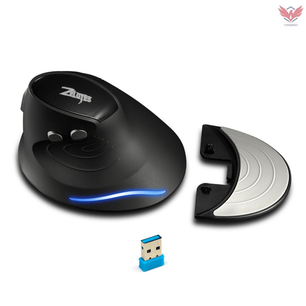 Chuột chơi game không dây Fir ZELOTES F-17 2.4GHz 6 phím với 3 DPI có thể điều chỉnh cho máy tính xách tay máy tính bàn