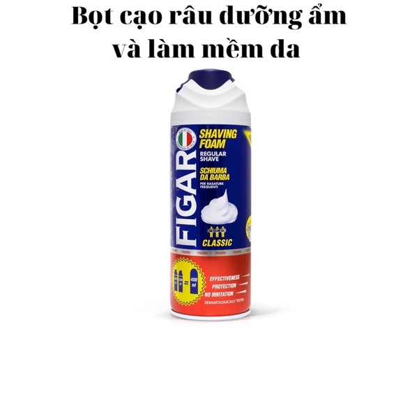 Bọt cạo râu Figaro hàng ý giúp làm mềm râu tránh đau rát sau khi cạo tinh chất dưỡng giúp vùng da luôn mềm mại