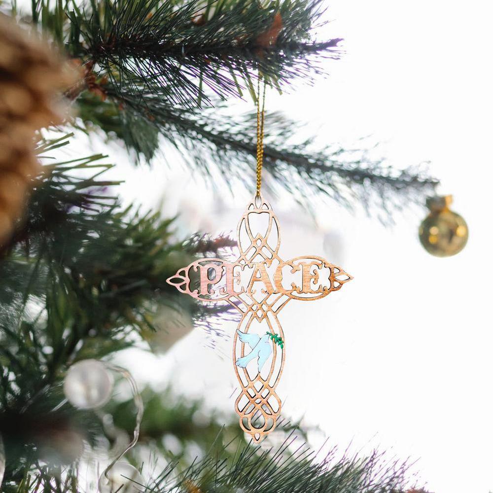 Phụ Kiện Treo Trang Trí Cây Thông Giáng Sinh Bằng Gỗ