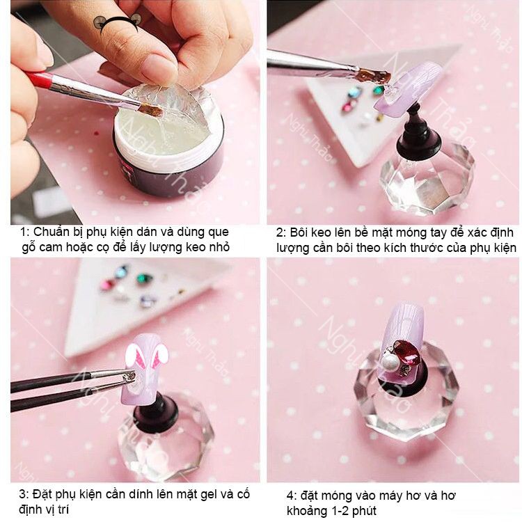 Gel đính đá nail , gel gắn đá