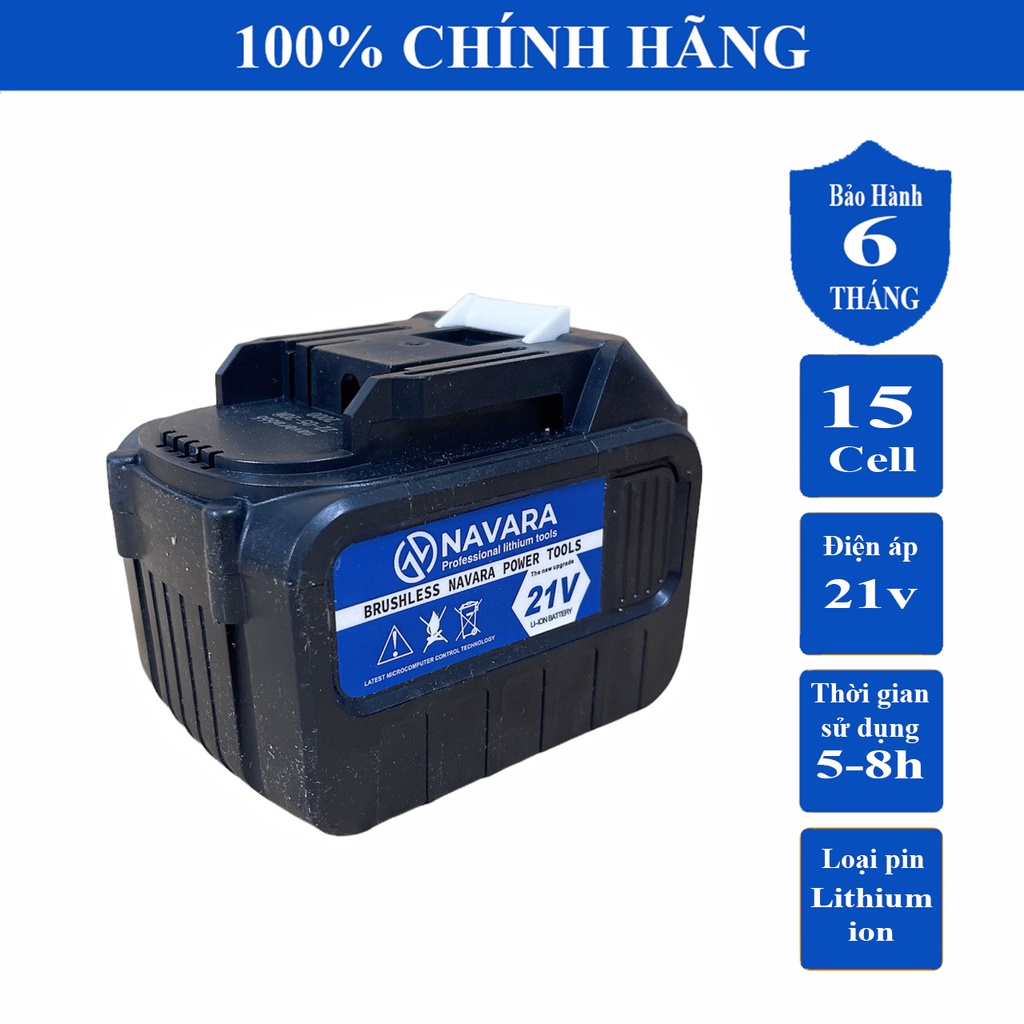 Pin 15 cell Thương hiệu Navara chân pin phổ thông 4cm