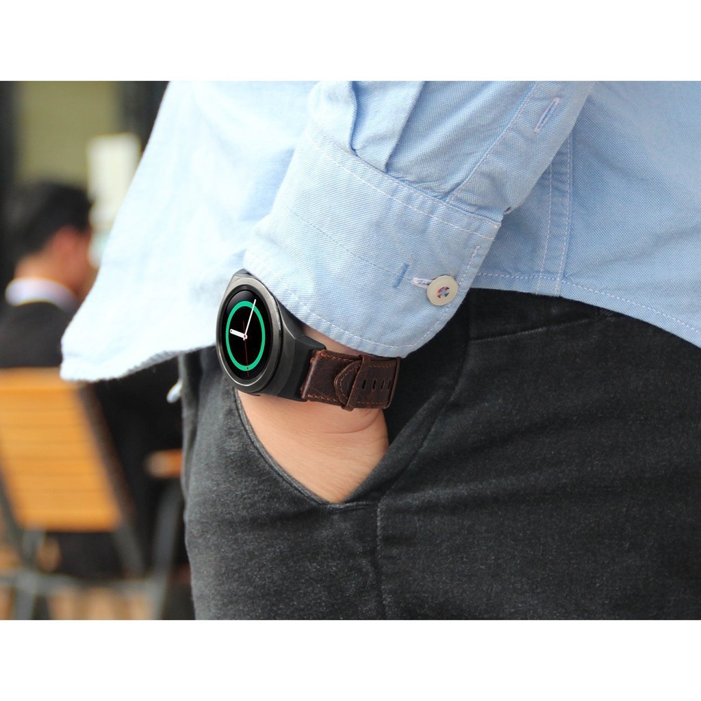 Bộ dây đeo bằng da thật có khóa cho đồng hồ Samsung Gear S2 R720/R730
