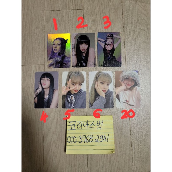 TẤM ẢNH ALBUM LALISA- CARD PRE LALISA (KTOWN4U, YG)